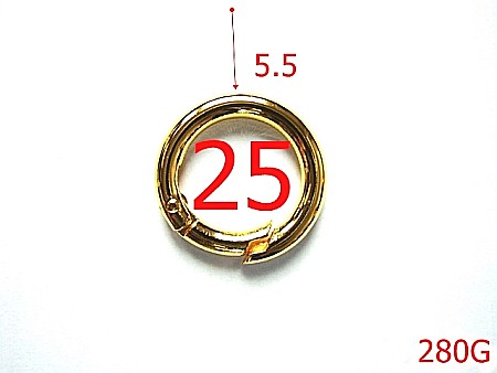 Inele carabina - 280G/INEL O CARABINA 25*5.5 GOLD-25-mm-5.5-gold-23F7----