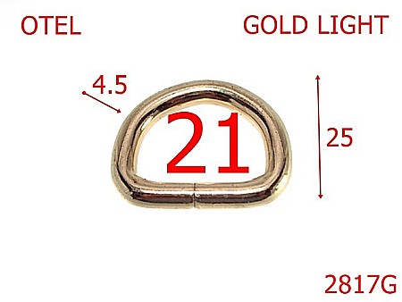 Inele D - 2817G/INEL D-21-mm-4.5-gold light--3D7-3E7--