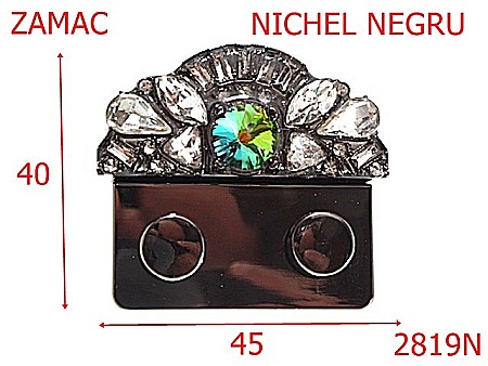 Inchizatori poseta - 2819N/INCHIZATOARE-45X40-mm---nichel negru---12C11--