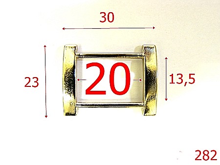 Inele dreptunghiulare - 282/INEL ZAMAK 2 CM-20-mm---nichel-3L3----A16