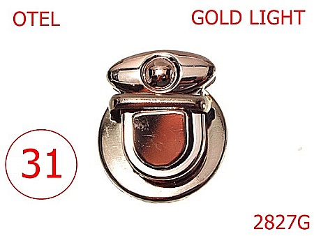 Inchizatori poseta - 2827G/INCHIZATOARE TIK TUK-31X31-mm---gold light-13F3----