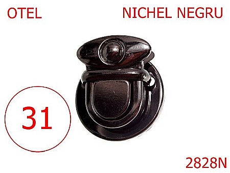 Inchizatori poseta - 2828N/INCHIZATOARE TIK TUK-31X31-mm---nichel negru---12D11-12D13-12D12