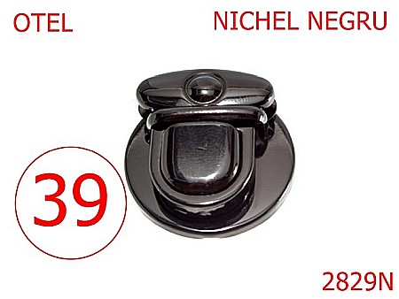 Inchizatori poseta - 2829N/INCHIZATOARE TIK TUK-39X39-mm---nichel negru-----