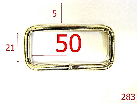 Inele dreptunghiulare - 283/INEL DREPTUNGHIULAR 5 CM-50-mm-5-nichel--3J5---J28