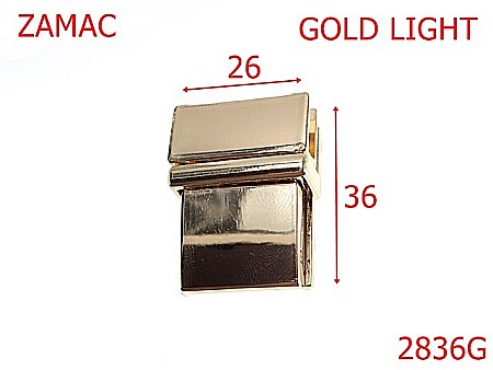 Inchizatori poseta - 2836G/INCHIZATOARE TIK TUK-26X36-mm---gold light---13A11/12E3--