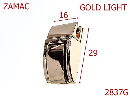 Inchizatori poseta - 2837G/INCHIZATOARE TIK TUK-16X29-mm---gold light---12C3--
