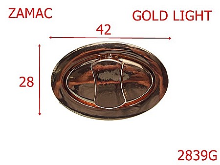 Inchizatori poseta - 2839G/INCHIZATOARE  -42X28-mm---gold light---12A5--