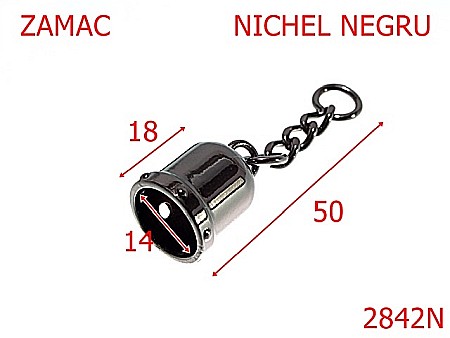 Clopotei poseta - 2842N/CLOPOTEL-14-mm---nichel negru-15B4--4L8--