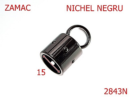 Clopotei poseta - 2843N/CLOPOTEL-15-mm---nichel negru-15A4--4L8--