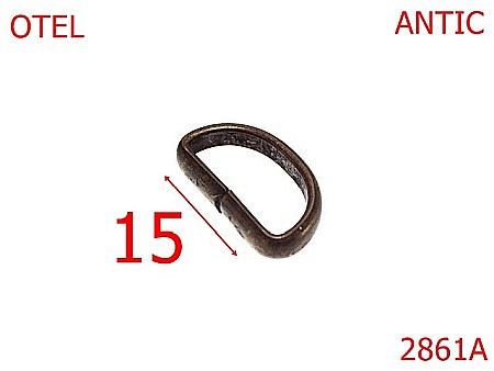 Pasant pafta - 2861A/PASANT CURELUSA-15-mm---antic---7E1-7H5-6G8-6H4-5J4-