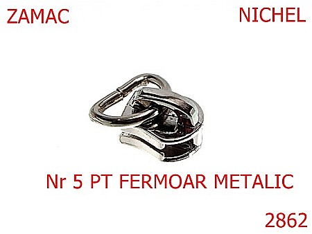 Cursori fermoar metalic - 2862/CURSOR METALIC-No5-mm---nichel---2E1--
