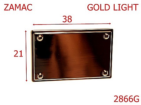 Placute ornamentale - 2866G/PLACUTA -38X21-mm---gold light-15A7--15A7-4I5--