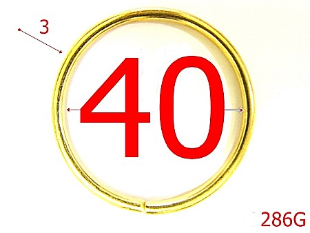 Inele rotunde - 286G/INEL 4  GOLD-40-mm-3-gold---4A6--T37