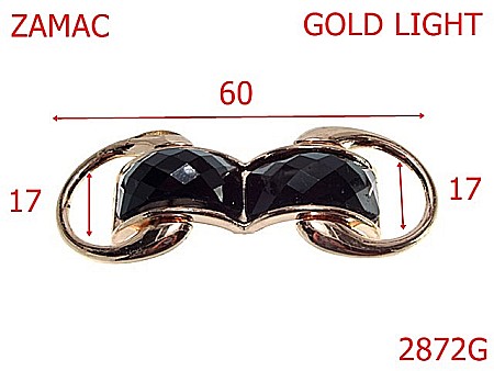 Accesorii confectii - 2872G/ORNAMENT-60-mm---gold light---4G5--
