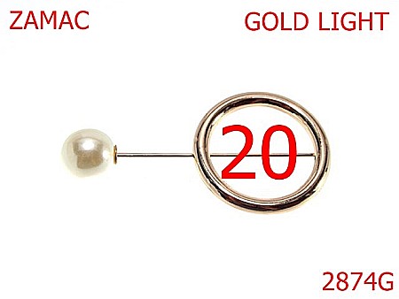 Accesorii confectii - 2874G/ORNAMENT-20-mm---gold light-15A6--15A6--
