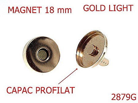 Magneti - 2879G/MAGNET CU CAPAC-18-mm---gold light-15B1--7G7--