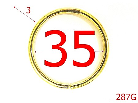 Inele rotunde - 287G/INEL 3,5 CM GOLD-35-mm-3-gold---4B6--T40