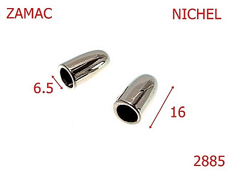 Terminatie fermoar - 2885/CAPAT SNUR-6.5-mm---nichel-10 B 21-10 B 22-10C22---