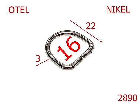 Inele D - 2890/INEL D-16-mm-3-nichel---3D4-3A1-