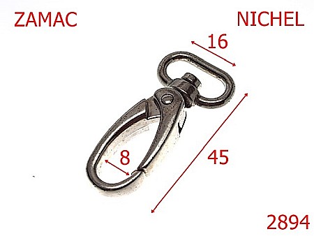 Carabine poseta - 2894/CARABINA-16-mm---nichel--5P9-5B7--