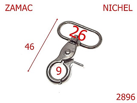 Carabine poseta - 2896/CARABINA-26-mm---nichel---5B5--
