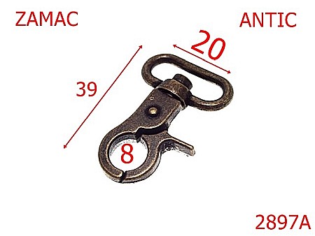 Carabine poseta - 2897A/CARABINA-20-mm---antic--5H1---