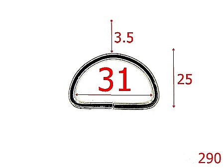 Inele D - 290/INEL  D 3 CM X 3.5 MM NIKEL-31-mm-3.5-nichel---2C3-2D3-3A3--
