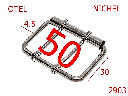 Catarame cu rola si 2 cuie - 2903/CATARAMA-50-mm-4.5-nichel---6I2--