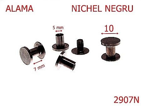 Suruburi fixare - 2907N/SURUB-10X7-mm---nichel negru---4K4--