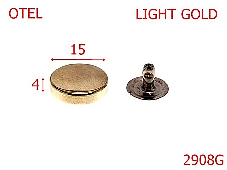 Capse rapide - 2908G/ORNAMENT -15-mm---gold light---4J7--