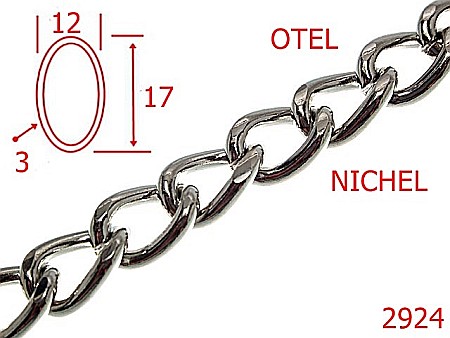 Lant poseta - 2924/LANT OTEL-12-mm-3-nichel---7K1--