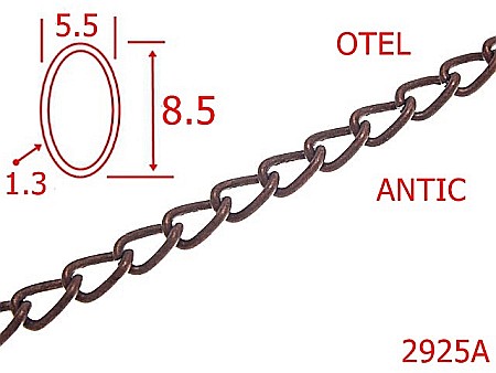 Lant poseta - 2925A/LANT OTEL-5.5-mm-1.3-antic---7K7--
