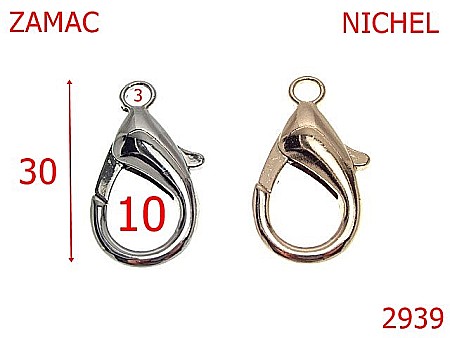 Carabine poseta - 2939/CARABINA MICA-3-mm---nichel--5S8-5A6--H43/H47
