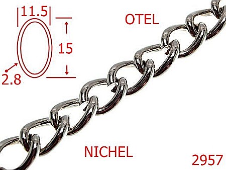 Lant poseta - 2957/LANT OTEL POSETA-11.5-mm-2.8-nichel---14K7/14L8/7J1--