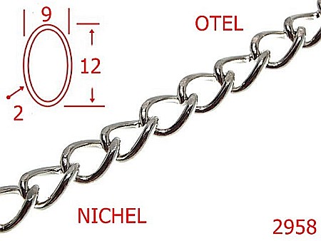 Lant poseta - 2958/LANT OTEL POSETA-9-mm-2-nichel---7I6--