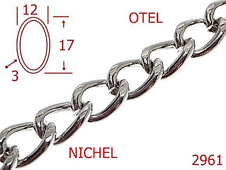 Lant poseta - 2961/LANT OTEL POSETA-12-mm-3-nichel---7I1--