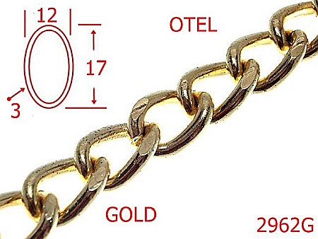 Lant poseta - 2962G/LANT OTEL POSETA-12-mm-3-gold---7J1--