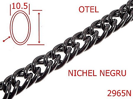 Lant poseta - 2965N/LANT OTEL POSETA-10.5-mm---nichel negru---7L5--