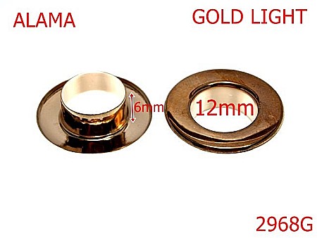 Ocheti - 2968G/OCHET INOXIDABIL-12-mm---gold light-----