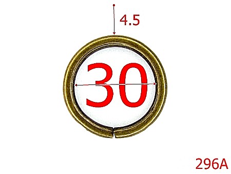 Inele rotunde - 296A/INEL O 3CM*4.5MM ANTIK-30-mm-4.5-antic-----