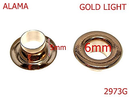 Ocheti - 2973G/OCHET INOXIDABIL-6-mm---gold light-----