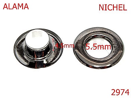 Ocheti - 2974/OCHET INOXIDABIL-5.5-mm---nichel-----
