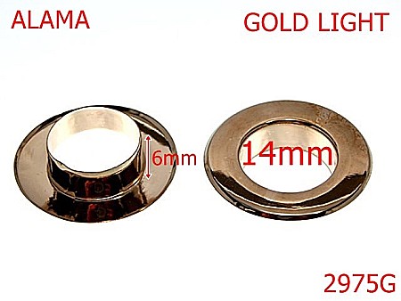 Ocheti - 2975G/OCHET INOXIDABIL-14-mm---gold light-----