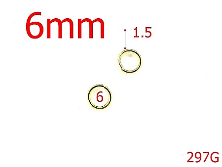 Inele rotunde - 297G/INEL  O  6MM GOLD-6-mm-1.5-gold-4F6-4J4-4D6----