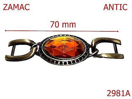 Accesorii metalice pentru marochinarie - 2981A/ORNAMENT-70-mm---antic-15A8-15A7--15A7-4K3/8A8--