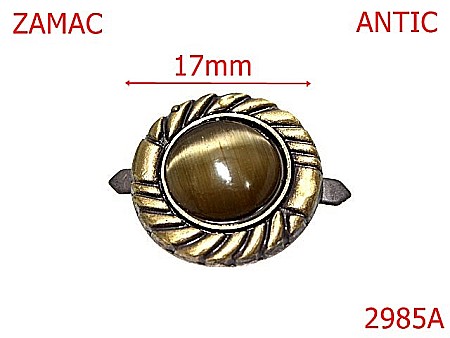 Accesorii metalice pentru marochinarie - 2985A/ORNAMENT-17-mm---antic-15A6--15A6-8A8--