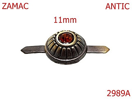 Accesorii metalice pentru marochinarie - 2987A/ORNAMENT-11-mm---antic-10 B 26--8A8--