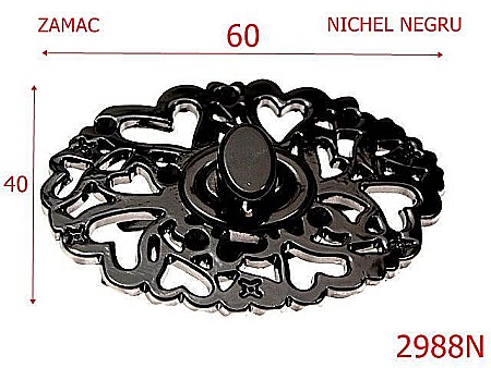 Inchizatori - 2988N/INCHIZATOARE-60X40-mm---nichel negru---14G10--