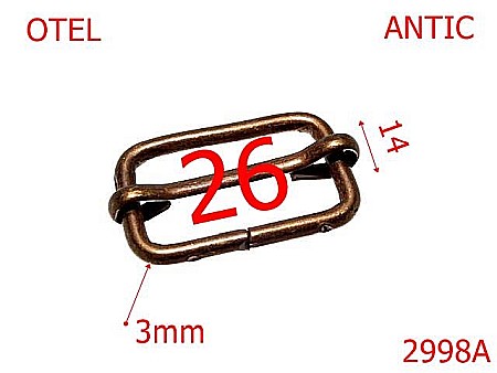 Catarame cu reglaj - 2998A/CATARAMA CU REGLAJ-26-mm-3-antic--1D5-6K6--