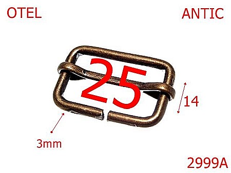 Catarame cu reglaj - 2999A/CATARAMA CU REGLAJ-25-mm-3-antic--1D5-6K6--